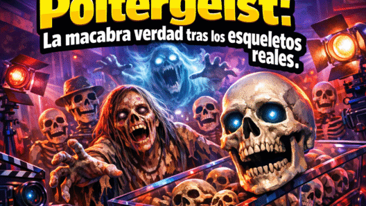Imagen generada con IA para el artículo Poltergeist: Esqueletos Reales, el Secreto Macabro del Rodaje