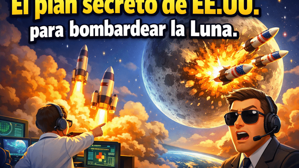 Proyecto A119: EE.UU. y el Secreto Plan Nuclear para la Luna. 7 Imagen generada con IA para el artículo Proyecto A119: EE.UU. y el Secreto Plan Nuclear para la Luna.