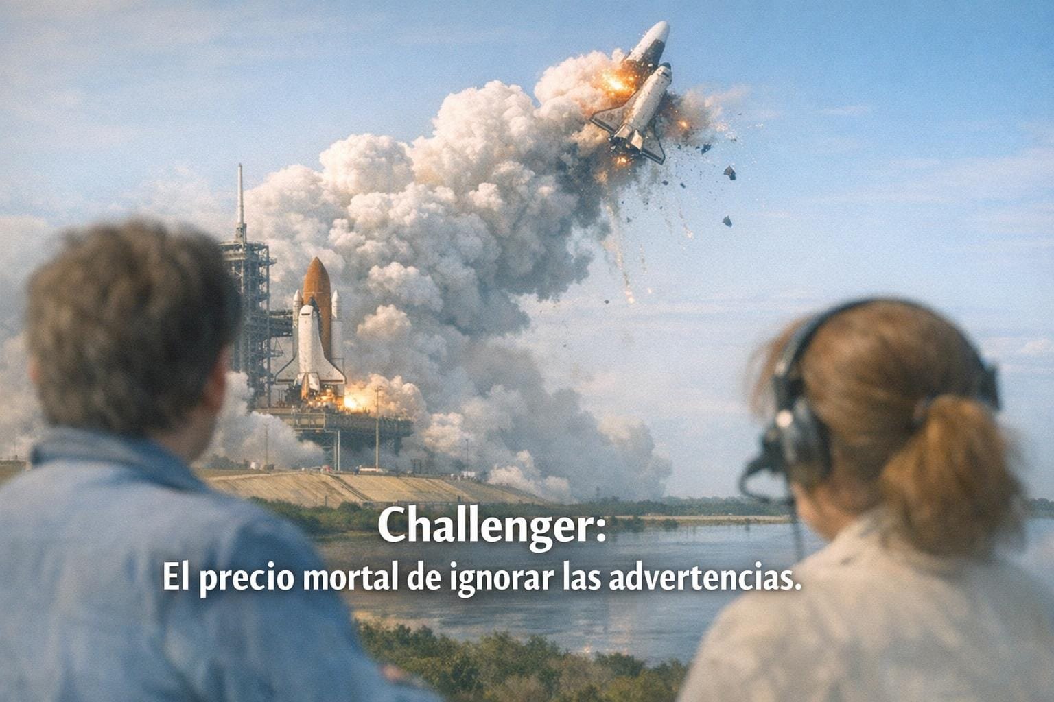 Imagen generada con IA para el artículo Challenger: El Desastre por Juntas Tóricas y Advertencias Ignoradas