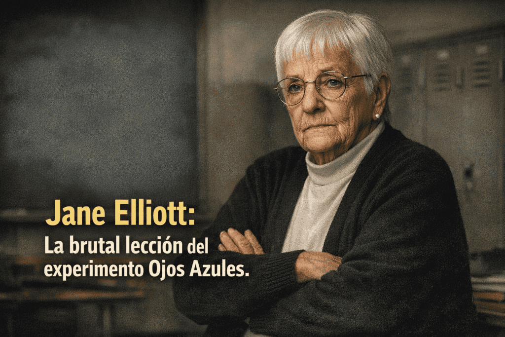 Jane Elliott: Experimento Ojos Azules y la Brutal Lección Racismo 1 Imagen generada con IA para el artículo Jane Elliott: Experimento Ojos Azules y la Brutal Lección Racismo