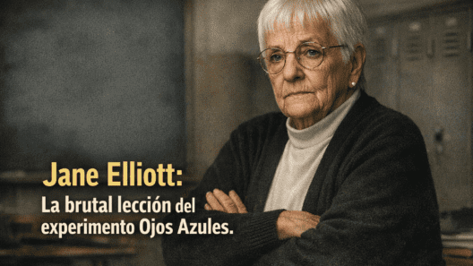 Imagen generada con IA para el artículo Jane Elliott: Experimento Ojos Azules y la Brutal Lección Racismo