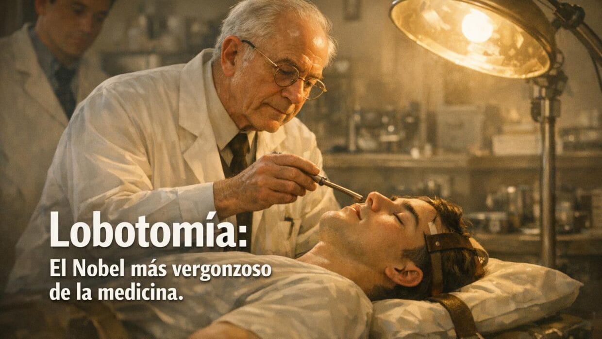 Imagen generada con IA para el artículo Lobotomía: El Vergonzoso Premio Nobel de la Historia Médica