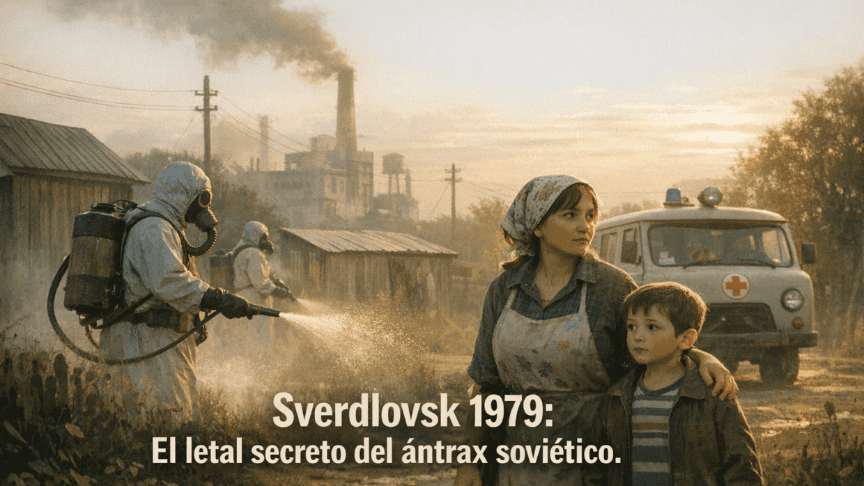 Imagen generada con IA para el artículo Ántrax Sverdlovsk: El Mortal Secreto Biológico Soviético de 1979