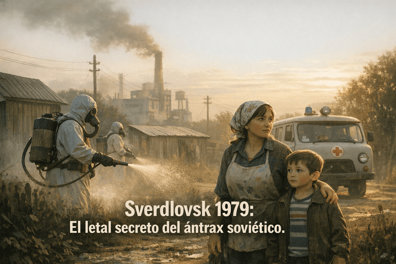 Imagen generada con IA para el artículo Ántrax Sverdlovsk: El Mortal Secreto Biológico Soviético de 1979