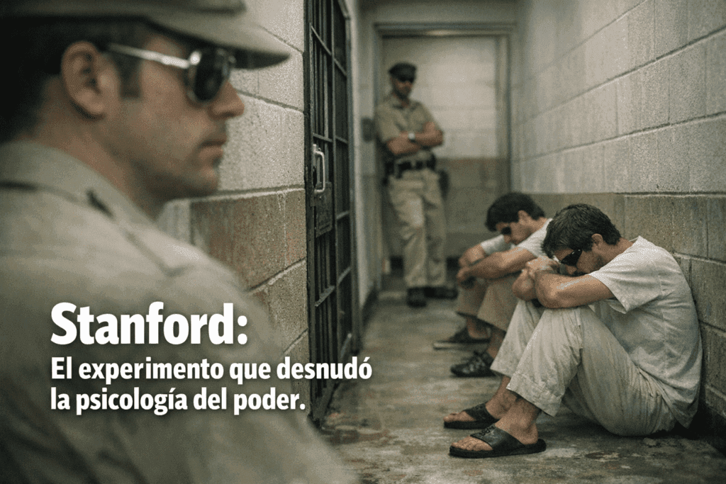Imagen generada con IA para el artículo El Impactante Experimento de Stanford: Zimbardo y la Psicología del Poder