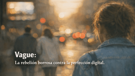 Imagen generada con IA para el artículo Vague: La Audaz Red Social Borrosa que Desafió la Perfección Digital