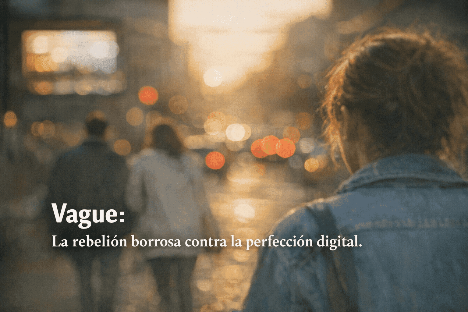 Imagen generada con IA para el artículo Vague: La Audaz Red Social Borrosa que Desafió la Perfección Digital