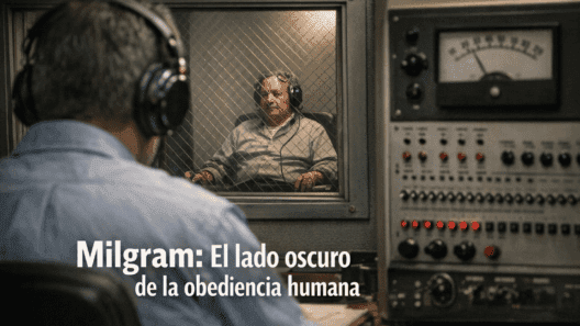 Imagen generada con IA para el artículo Milgram: La Impactante Psicología de la Obediencia