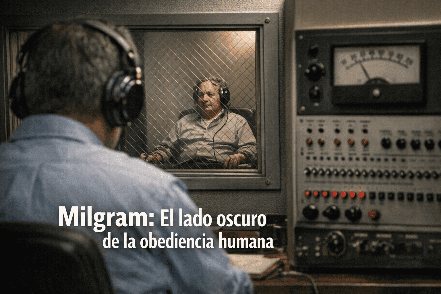 Imagen generada con IA para el artículo Milgram: La Impactante Psicología de la Obediencia
