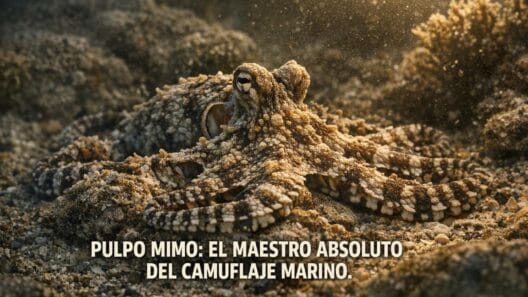 Imagen generada con IA para el artículo Pulpo Mimo: El Asombroso Genio del Camuflaje Marino
