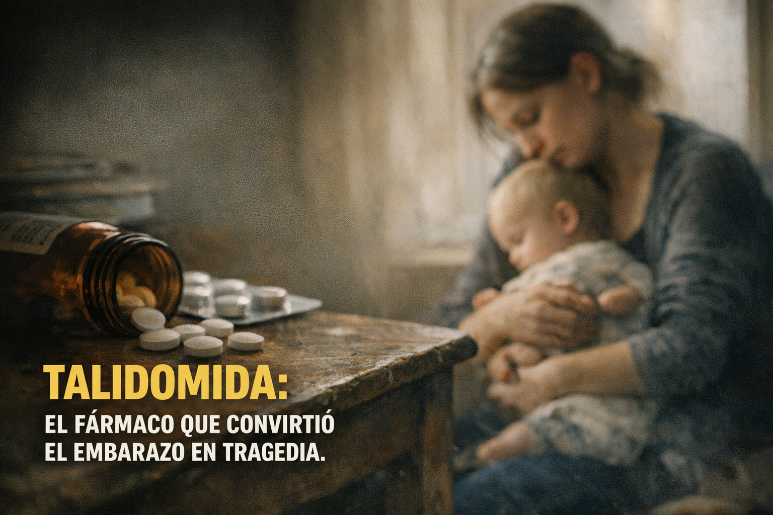 Imagen generada con IA para el artículo Talidomida: Tragedia de Medicamentos y Malformaciones en Embarazo