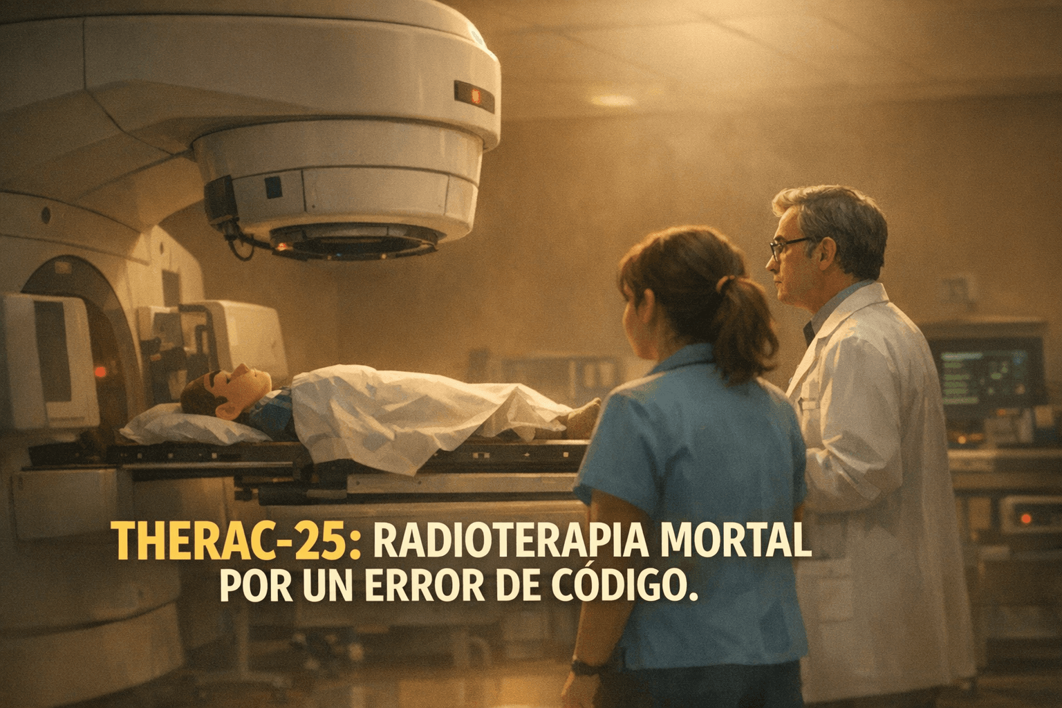 Imagen generada con IA para el artículo Impactante: Therac-25, Fallo Software Mortal en Radioterapia