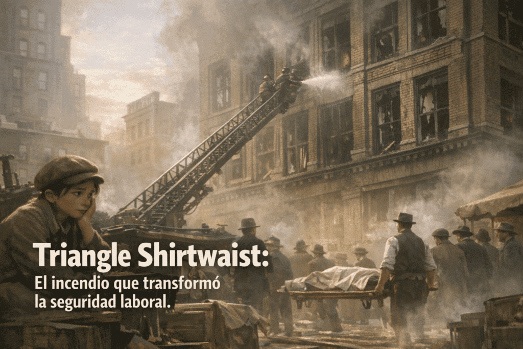 Imagen generada con IA para el artículo Incendio Triangle Shirtwaist 1911: La Tragedia que Cambió la Seguridad Laboral