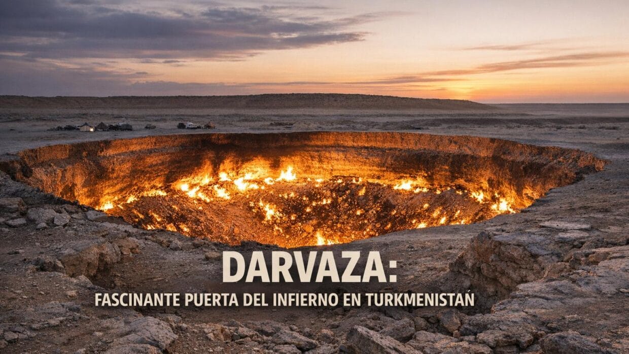 Pozo de Darvaza: La Fascinante Puerta del Infierno en Turkmenistán 6 Imagen generada con IA para el artículo Pozo de Darvaza: La Fascinante Puerta del Infierno en Turkmenistán