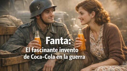 Imagen generada con IA para el artículo Fanta: El Fascinante Origen en la WWII y su Vínculo Coca-Cola