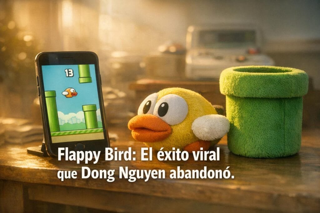 Flappy Bird: El Éxito Viral y la Increíble Renuncia de Dong Nguyen 1 Imagen generada con IA para el artículo Flappy Bird: El Éxito Viral y la Increíble Renuncia de Dong Nguyen