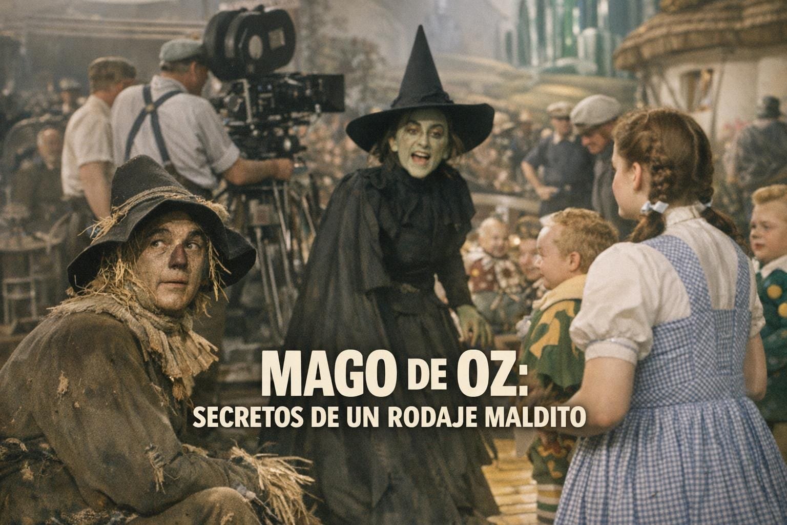 Imagen generada con IA para el artículo Mago de Oz: Impactantes Secretos y Peligros del Rodaje