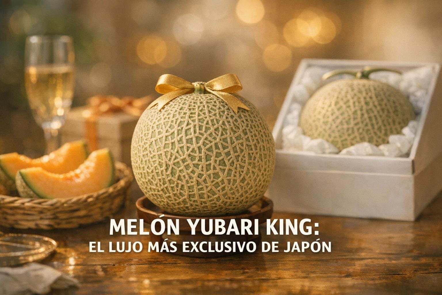 Imagen generada con IA para el artículo Descubre el Melón Yubari King: Lujo y Exclusividad de Japón