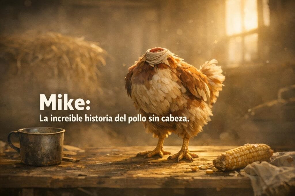 La Asombrosa Historia Real de Mike, el Pollo sin Cabeza 1 Imagen generada con IA para el artículo La Asombrosa Historia Real de Mike, el Pollo sin Cabeza