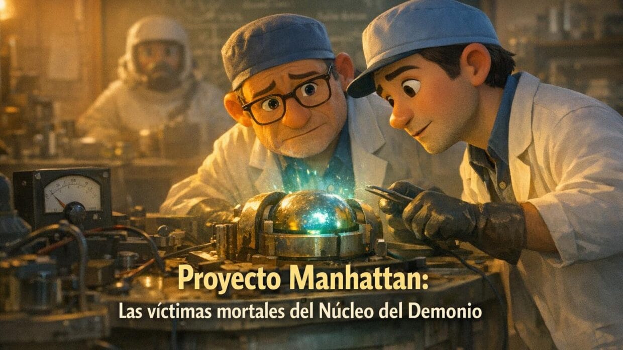 Proyecto Manhattan: El Núcleo del Demonio y la trágica muerte de científicos 6 Imagen generada con IA para el artículo Proyecto Manhattan: El Núcleo del Demonio y la trágica muerte de científicos