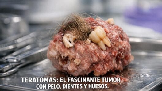Imagen generada con IA para el artículo Teratomas: La Fascinante Anomalía con Pelo, Dientes y Huesos