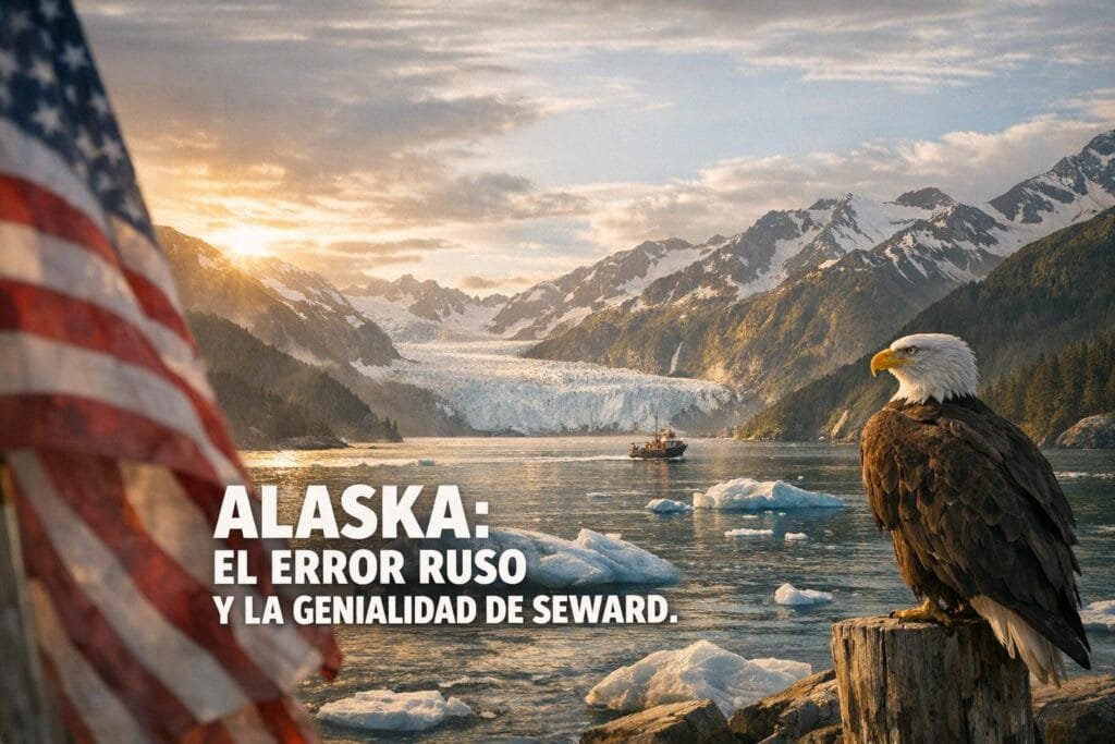 Imagen generada con IA para el artículo Alaska: El Error Ruso y la Genial Compra de Seward