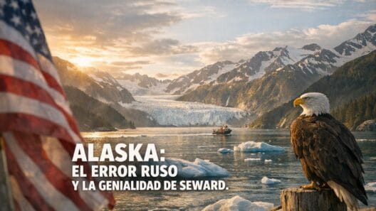 Imagen generada con IA para el artículo Alaska: El Error Ruso y la Genial Compra de Seward