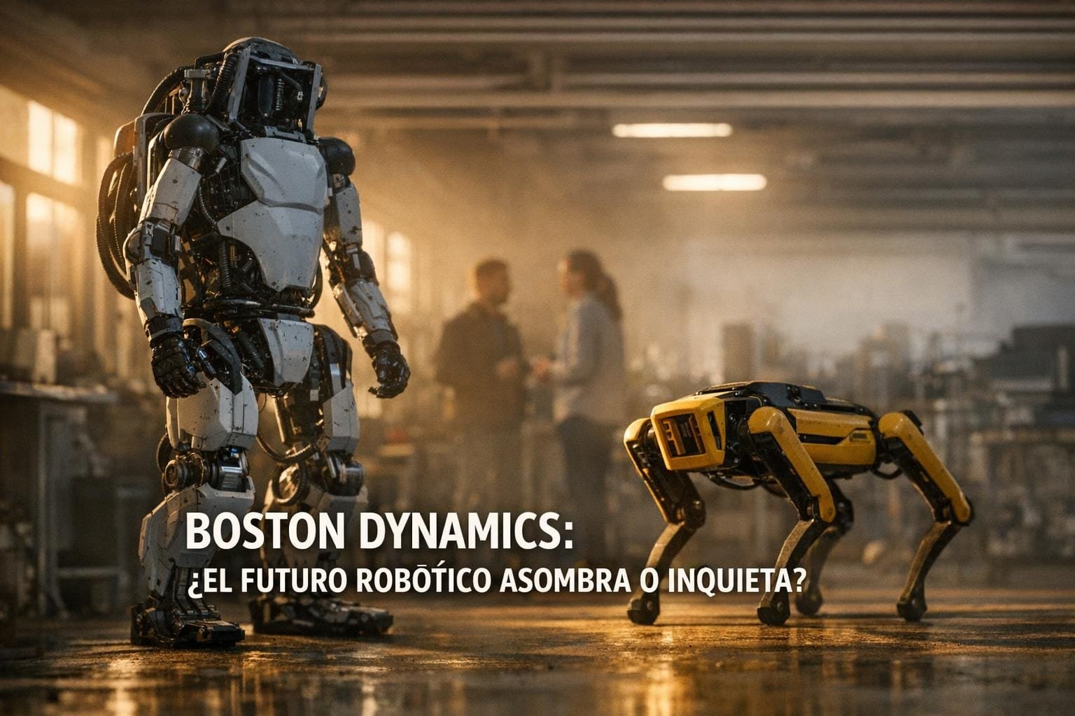 Imagen generada con IA para el artículo Boston Dynamics: Robots, Spot y Atlas. ¿Asombro o Inquietud?