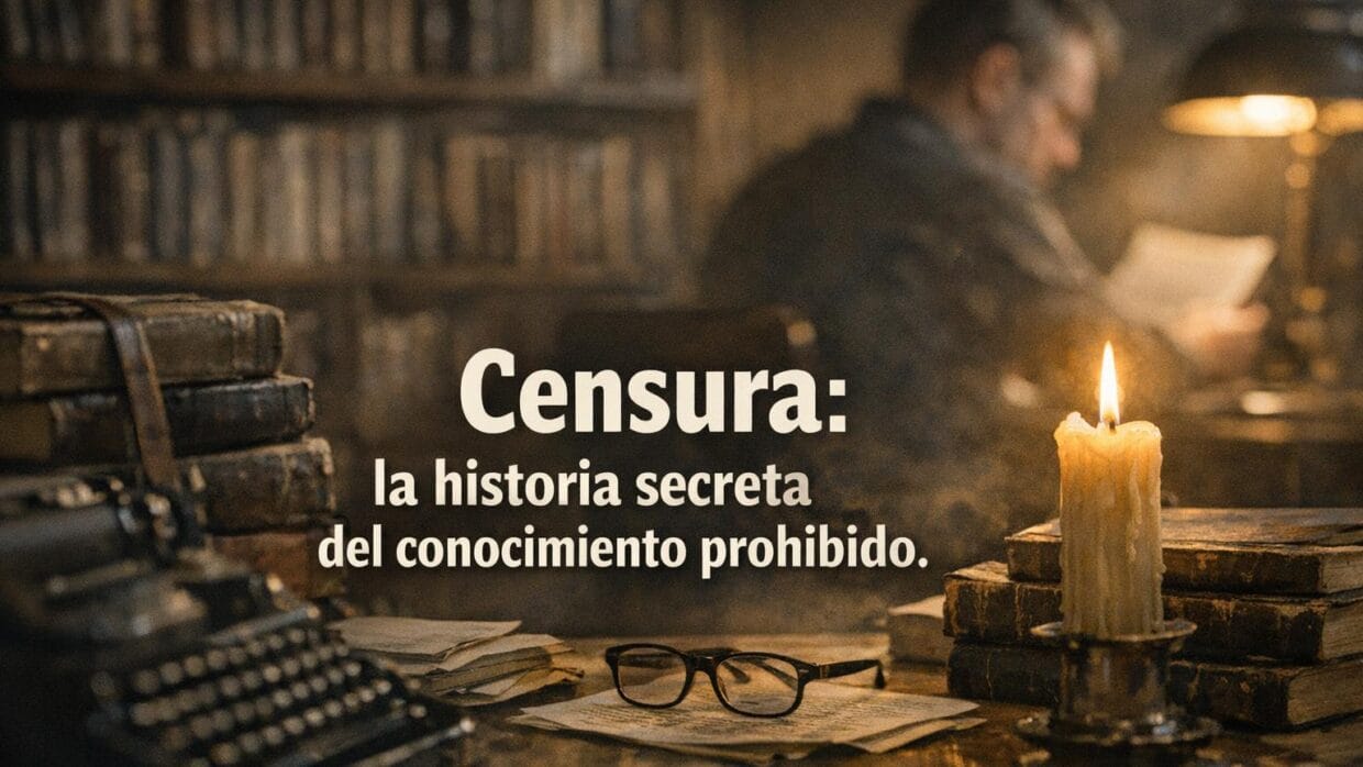 Imagen generada con IA para el artículo Conocimiento Prohibido: La Fascinante Historia de la Censura