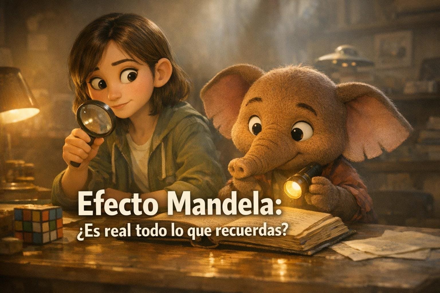 Imagen generada con IA para el artículo Efecto Mandela: Falsos Recuerdos que Desafían tu Realidad
