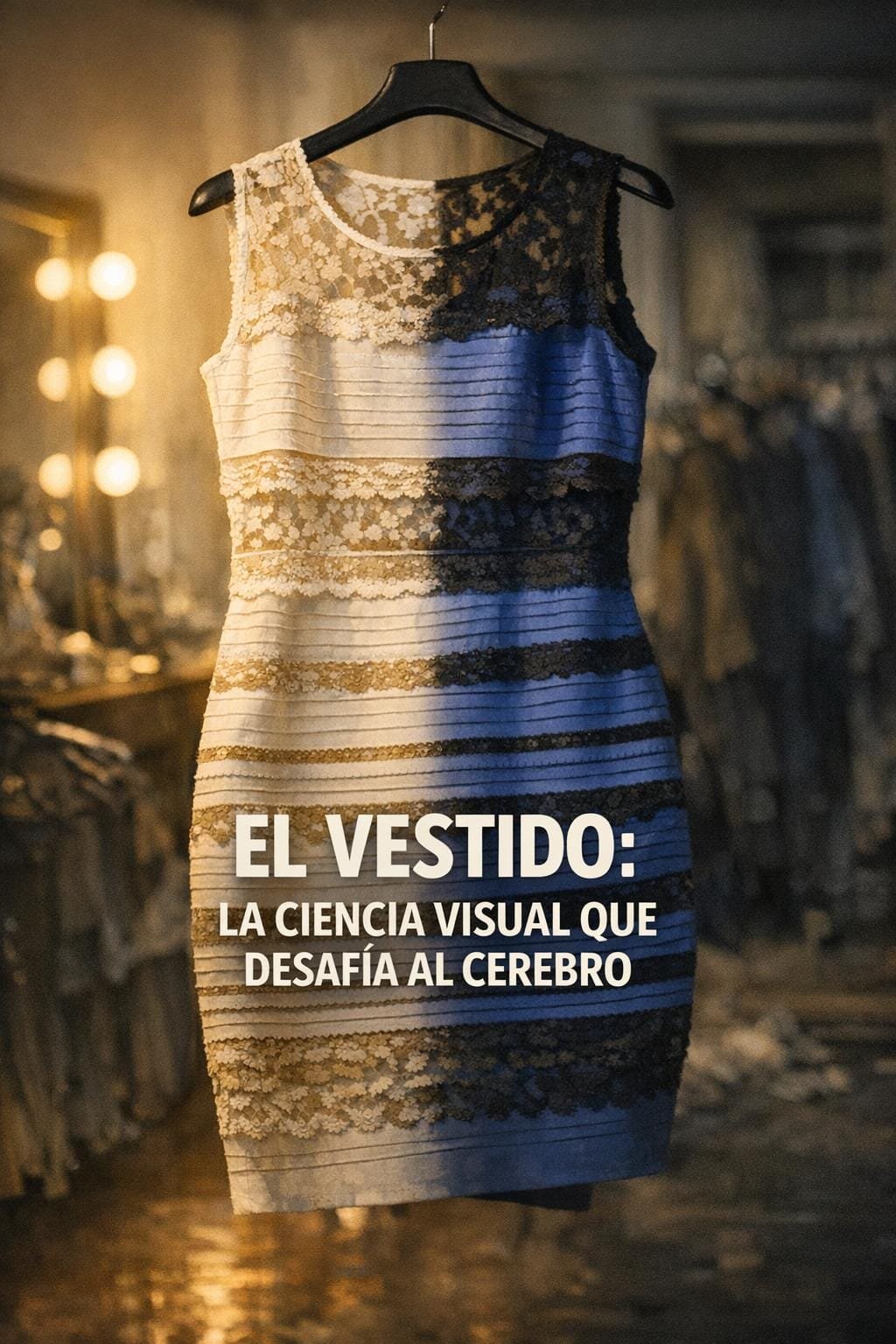 Imagen generada con IA para el artículo Vestido: Colores, Cerebro y la Fascinante Ciencia Visual