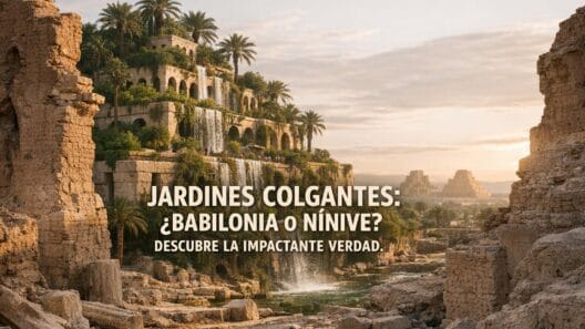 Imagen generada con IA para el artículo Jardines Colgantes: ¿Babilonia o Nínive? ¡La Impactante Verdad!