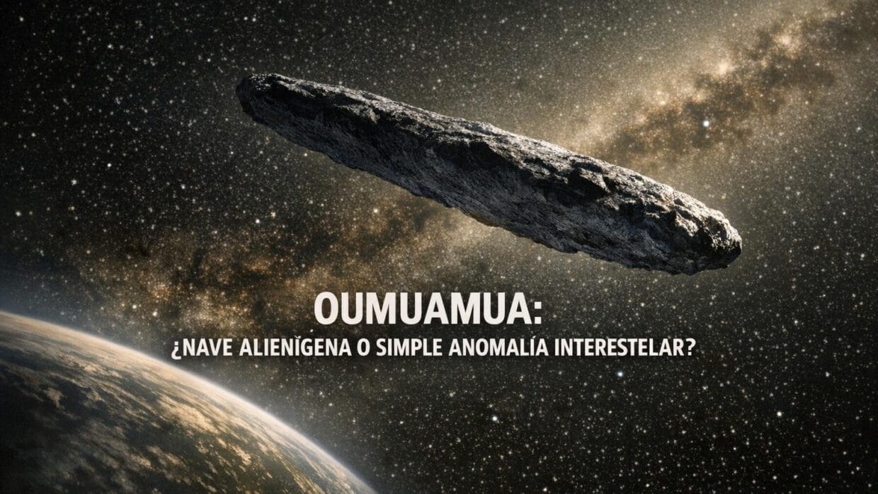 Imagen generada con IA para el artículo Oumuamua: ¿Nave alienígena o misterioso objeto interestelar?
