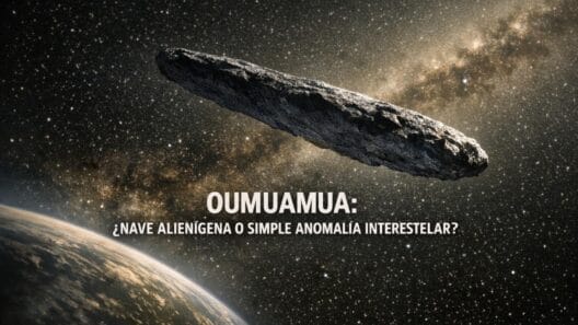 Imagen generada con IA para el artículo Oumuamua: ¿Nave alienígena o misterioso objeto interestelar?