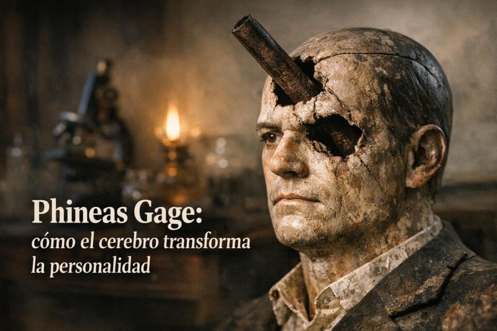 Fascinante Phineas Gage: Lóbulo Frontal, Cerebro y Personalidad 1 Imagen generada con IA para el artículo Fascinante Phineas Gage: Lóbulo Frontal, Cerebro y Personalidad