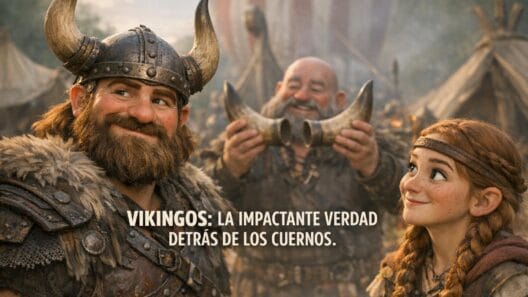 Imagen generada con IA para el artículo **Vikingos: Desmonta Mitos Impactantes** (¡Adiós al Casco con Cuernos!)