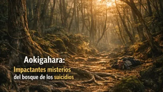 Aokigahara: Los Impactantes Misterios del Bosque de los Suicidios en Japón 3 Imagen generada con IA para el artículo Aokigahara: Los Impactantes Misterios del Bosque de los Suicidios en Japón
