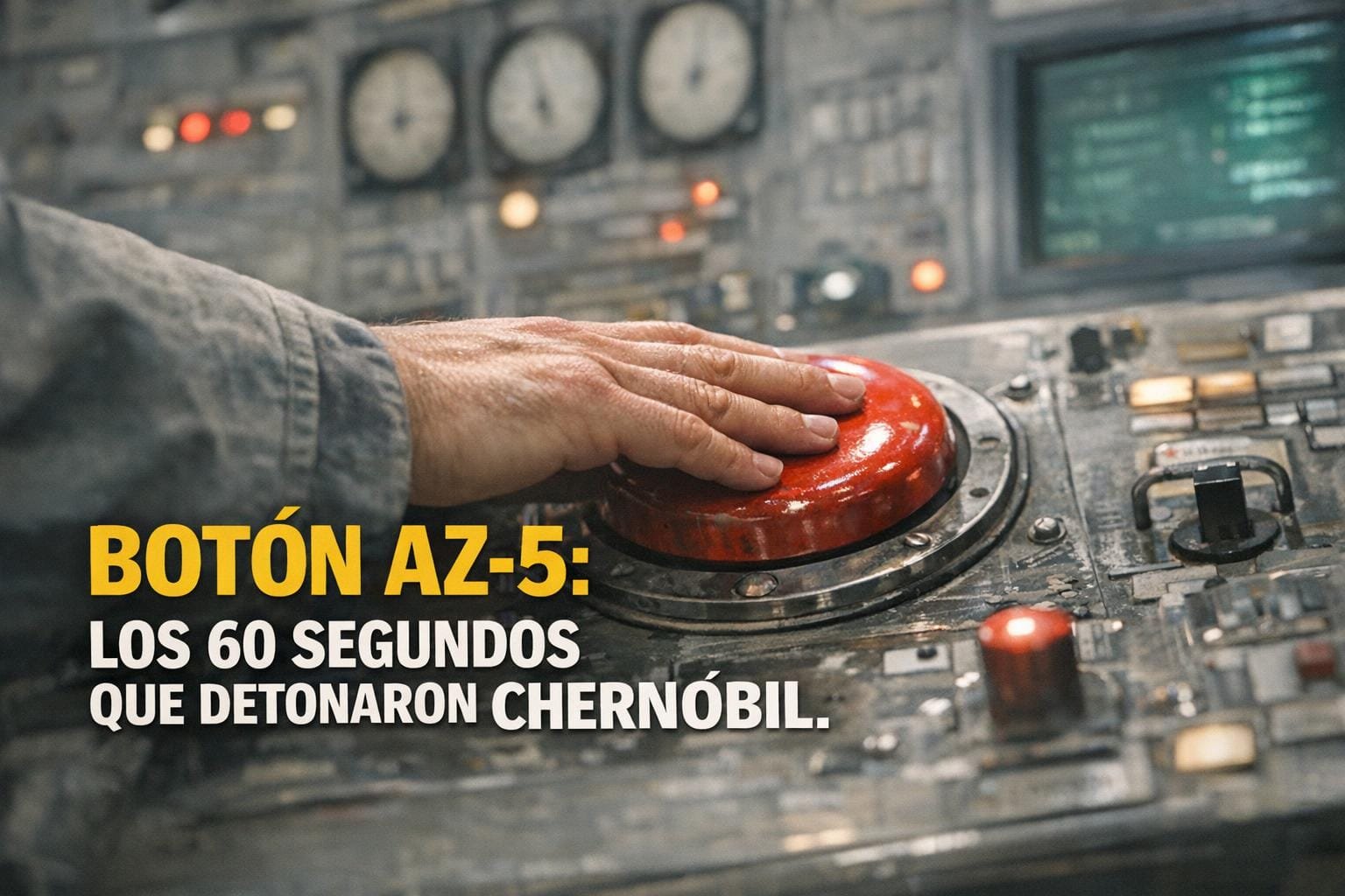 Imagen generada con IA para el artículo Chernóbil: El Botón AZ-5 y los 60 Segundos de la Explosión Fatal