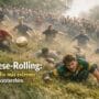 Imagen generada con IA para el artículo Cheese-Rolling Cooper's Hill: Desafío Extremo en Gloucestershire