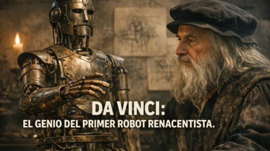 Imagen generada con IA para el artículo Leonardo da Vinci: El Genio que Creó el Primer Robot del Renacimiento