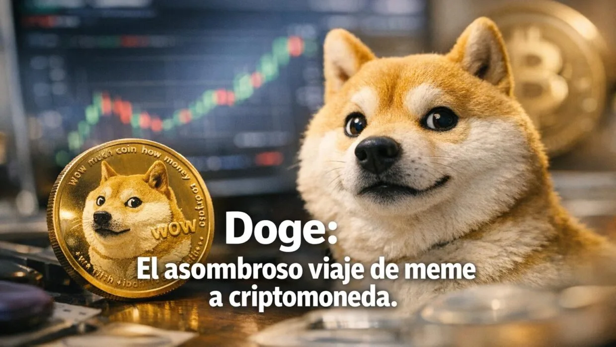 Imagen generada con IA para el artículo Doge: La Asombrosa Historia del Meme Shiba Inu a Criptomoneda