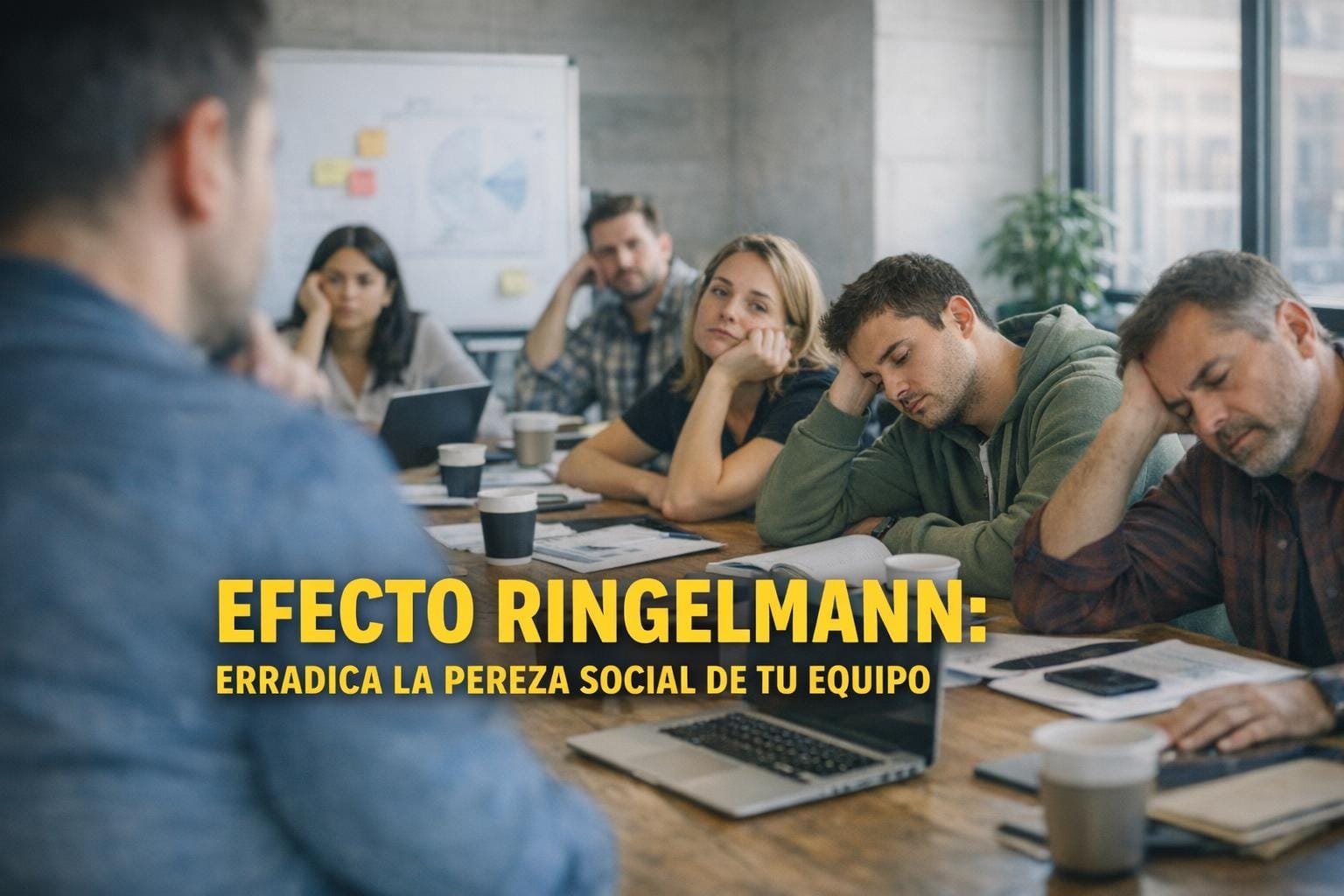 Imagen generada con IA para el artículo Efecto Ringelmann: Evita la Pereza Social en Tu Equipo