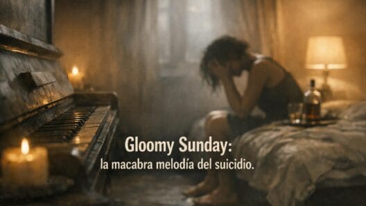 Imagen generada con IA para el artículo Gloomy Sunday: La Macabra Leyenda de la Canción del Suicidio