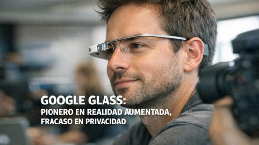 Imagen generada con IA para el artículo Google Glass: El Fracaso Pionero de la Realidad Aumentada y la Privacidad