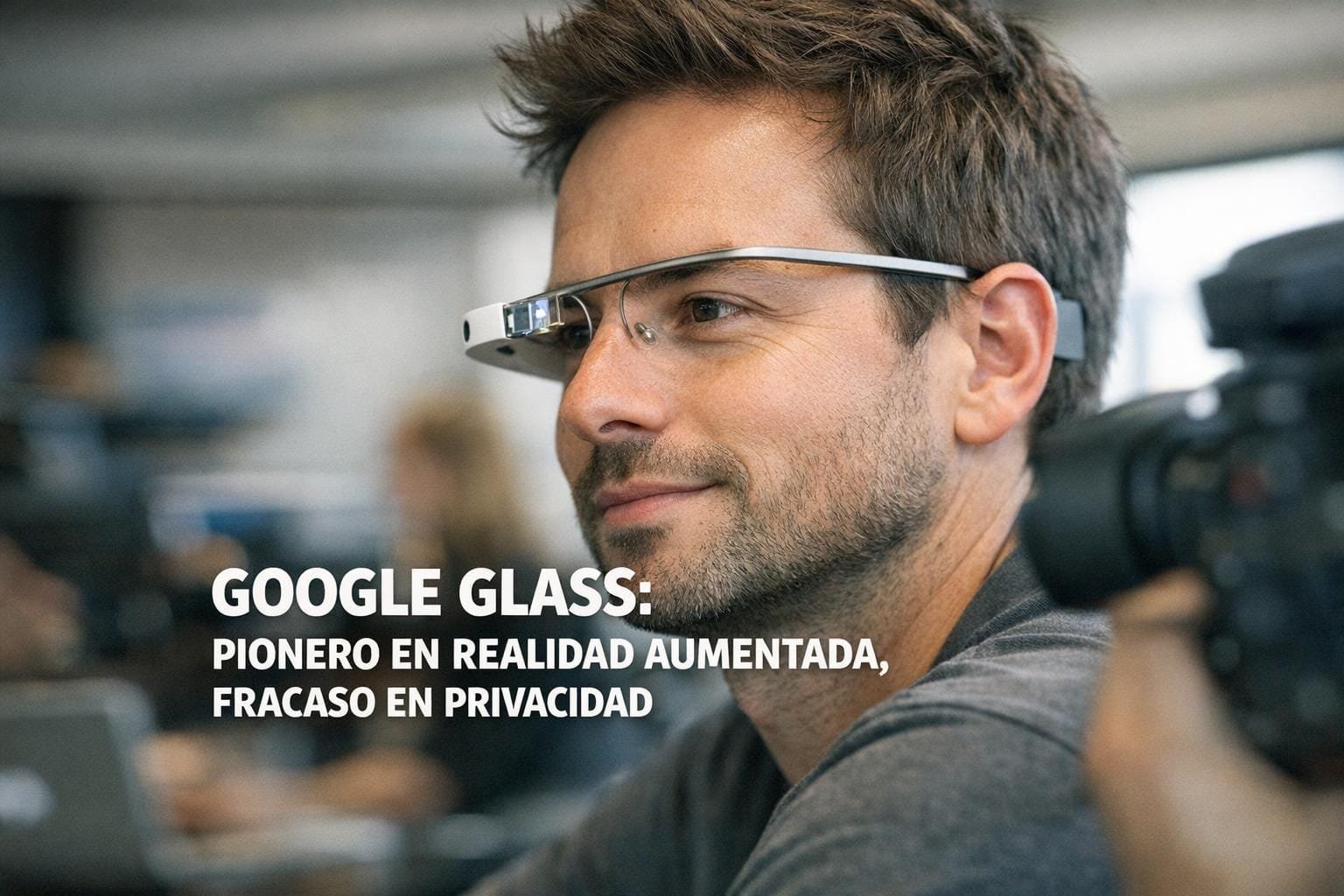 Imagen generada con IA para el artículo Google Glass: El Fracaso Pionero de la Realidad Aumentada y la Privacidad