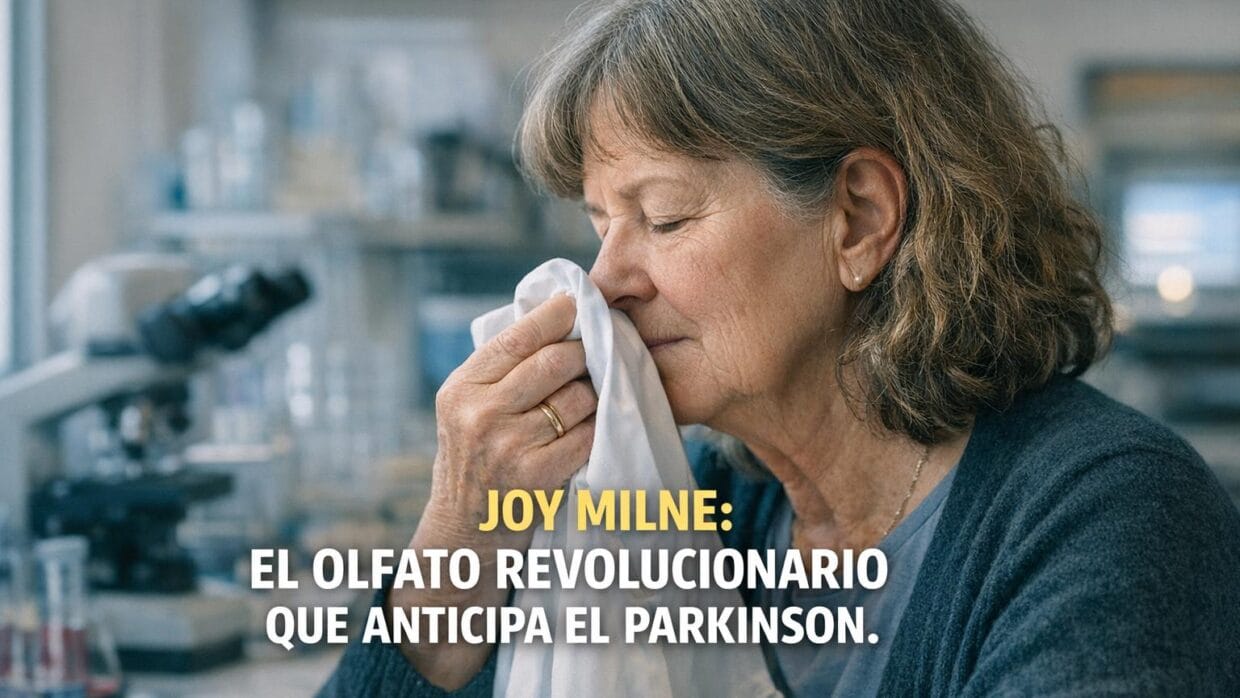 Imagen generada con IA para el artículo Joy Milne: El olfato revolucionario para el diagnóstico precoz de Parkinson