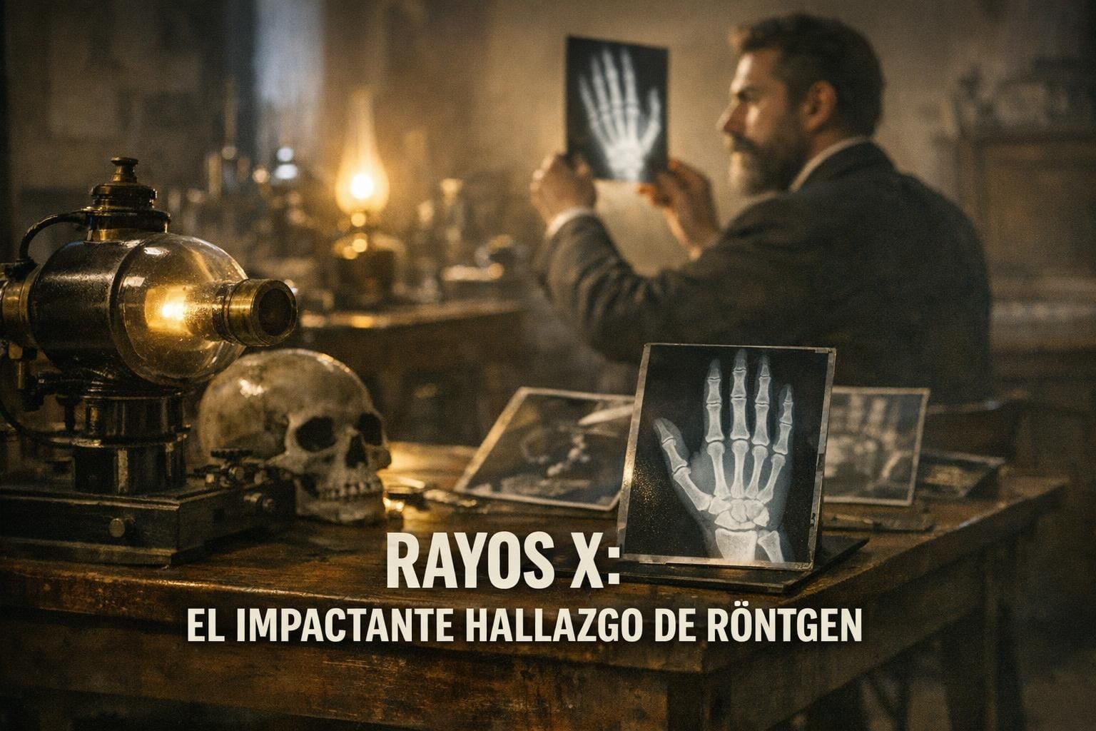 Imagen generada con IA para el artículo Rayos X: La Impactante Historia del Descubrimiento de Röntgen