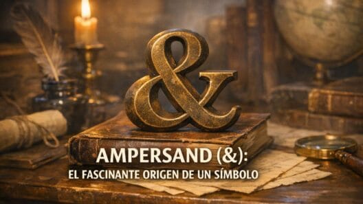 Imagen generada con IA para el artículo Descubre el Fascinante Origen del Ampersand (&) y su Historia