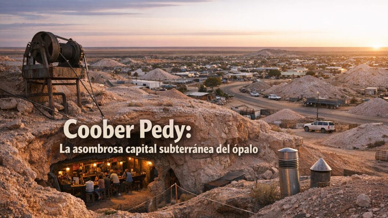 Imagen generada con IA para el artículo Coober Pedy: La Asombrosa Ciudad Subterránea de Ópalo en el Outback