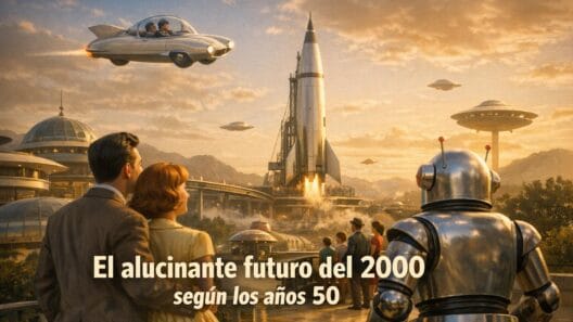 Imagen generada con IA para el artículo Futuro del Año 2000: Las Alucinantes Predicciones de los 50